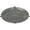 Ekena Millwork Attica Acanthus Leaf Ceiling Medallion (Fits Canopies up to 3 1/4"), 30 1/8"OD x 1 1/2"P, Silver CM30ATSLS - alternate 2
